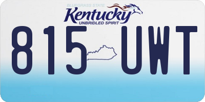 KY license plate 815UWT
