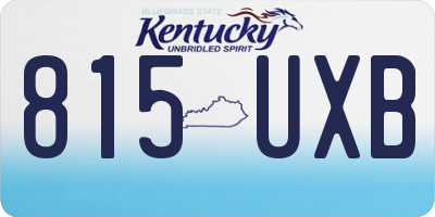 KY license plate 815UXB