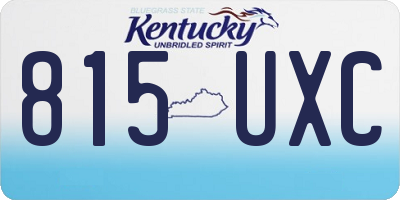 KY license plate 815UXC