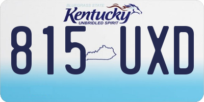 KY license plate 815UXD