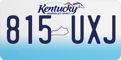 KY license plate 815UXJ