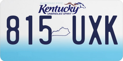 KY license plate 815UXK