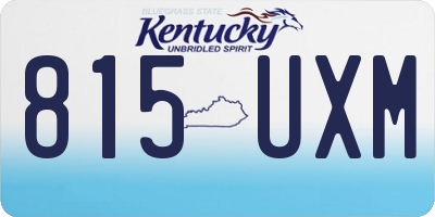 KY license plate 815UXM