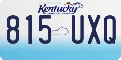 KY license plate 815UXQ