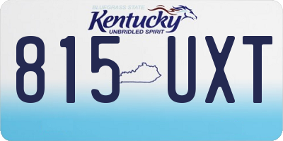 KY license plate 815UXT