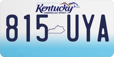 KY license plate 815UYA