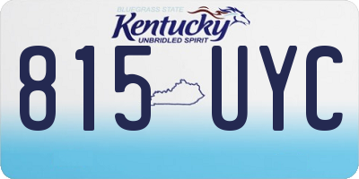 KY license plate 815UYC