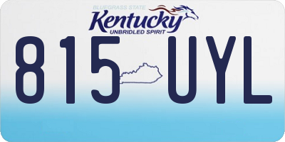 KY license plate 815UYL