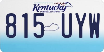 KY license plate 815UYW