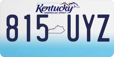 KY license plate 815UYZ