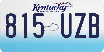 KY license plate 815UZB
