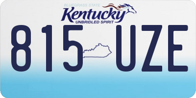 KY license plate 815UZE