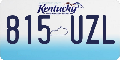 KY license plate 815UZL