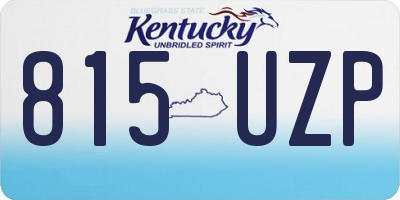 KY license plate 815UZP