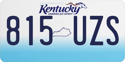KY license plate 815UZS