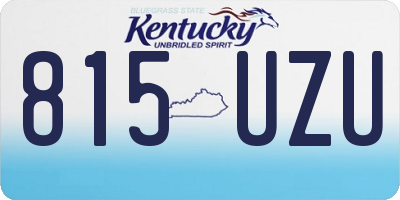 KY license plate 815UZU