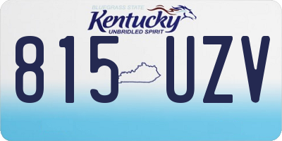 KY license plate 815UZV