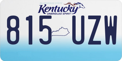 KY license plate 815UZW