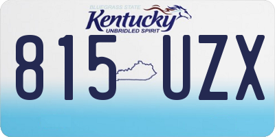 KY license plate 815UZX