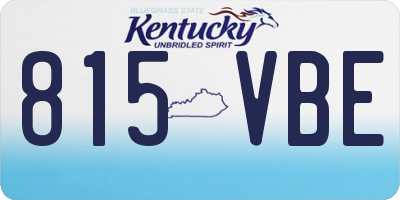 KY license plate 815VBE