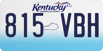 KY license plate 815VBH