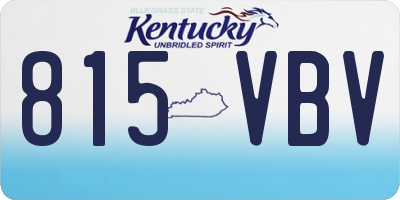 KY license plate 815VBV