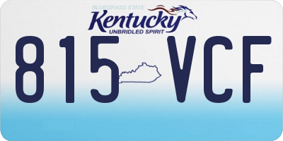 KY license plate 815VCF
