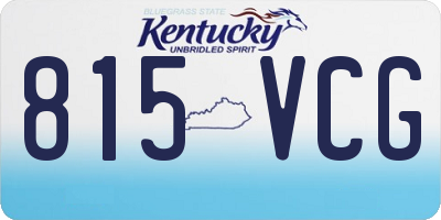 KY license plate 815VCG