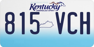 KY license plate 815VCH