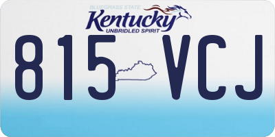 KY license plate 815VCJ