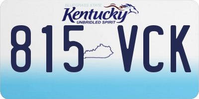 KY license plate 815VCK