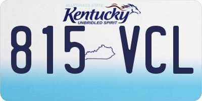 KY license plate 815VCL