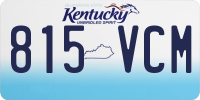 KY license plate 815VCM