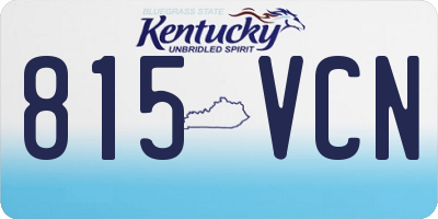 KY license plate 815VCN