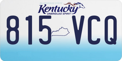 KY license plate 815VCQ