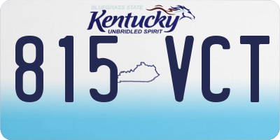 KY license plate 815VCT
