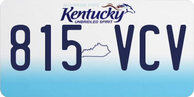 KY license plate 815VCV