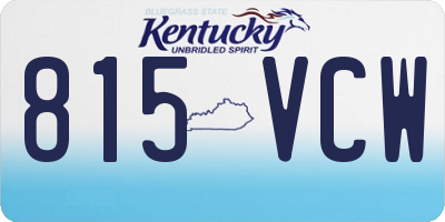 KY license plate 815VCW