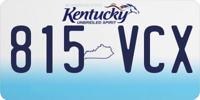 KY license plate 815VCX