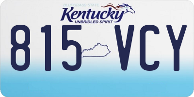 KY license plate 815VCY