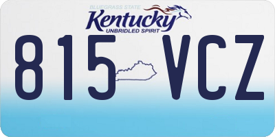 KY license plate 815VCZ