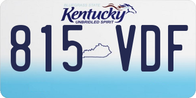 KY license plate 815VDF