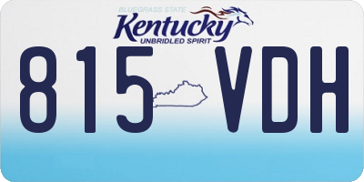 KY license plate 815VDH