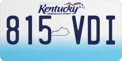 KY license plate 815VDI