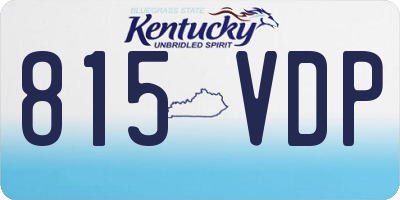 KY license plate 815VDP