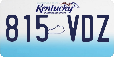 KY license plate 815VDZ
