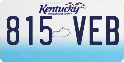 KY license plate 815VEB