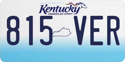 KY license plate 815VER