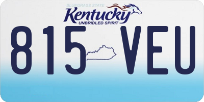 KY license plate 815VEU