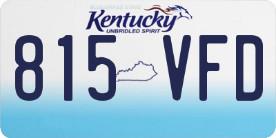 KY license plate 815VFD